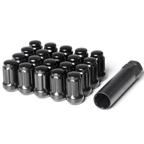 12X1.25 SPLINE 5 LUG KIT 1.38" BLACK