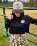 Race Life Cropped Pullover Sweatshirt