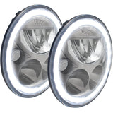 2007-2017 Jeep JK VX LED Headlight Kit - Black Chrome | White Halo