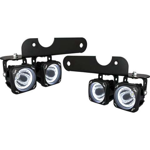 2017-2020 Ford F-150 Raptor LED Halo Fog Light Kit With Optimus Halo Lights
