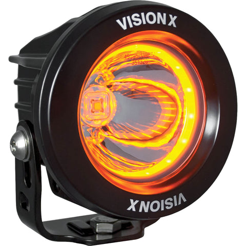 3.7" Optimus Round 15º Beam with Amber Halo LED Light