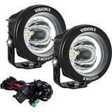 3.7" Optimus Round 15º Beam with White Halo LED Light Kit