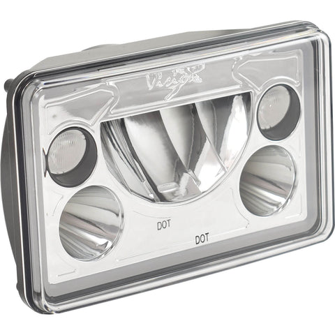 Single 4x6 Rectangle VX Amber Halo Headlight (with Low-High-Halo)