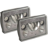 4x6" VX Series LED Headlight Kit - Black Chrome | Amber Halo