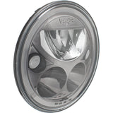 Single 7" Round  Black Chrome Amber Halo VX Headlight (with Low-High-Halo)