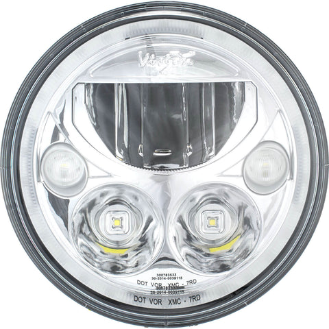 Single 7" Round VX Headlight (with Low-High-Halo)