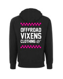 Checked Out Unisex Zip Hoodie - Black
