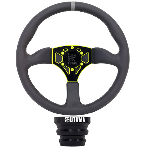 UTVMA Octane Leather Steering Wheel With Hub (Polaris, Can Am, Kawasaki, Honda Models
