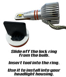 G4-RS 3 Color LED Headlight Bulbs White/Yellow/Amber