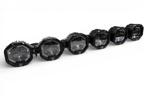 6 Light U-Con Interlocking Off Road LED Pod With Amber or White DRL Running Light
