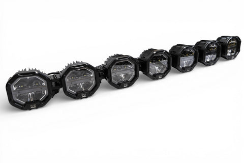 7 Light U-Con Interlocking Off Road LED Pod With Amber or White DRL Running Light