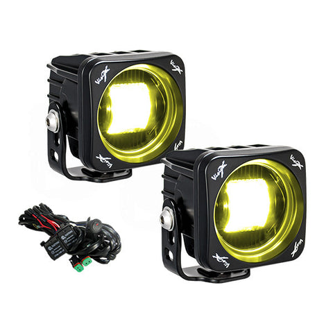 3" Square CG2 SAE LED Light Cannon Kit