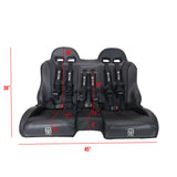 RZR 900 Rear Bench Seat & Pair of Front Bucket Seats Set (2015-2024)