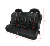 Yamaha Wolverine X4 Rear Bench Seat (2018-2025) W Harnesses