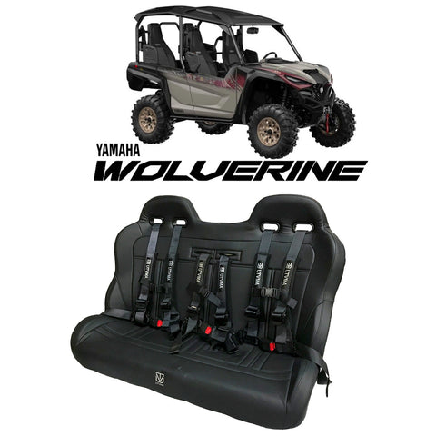 Yamaha Wolverine X4 Rear Bench Seat (2018-2025) W Harnesses