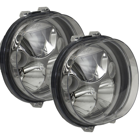 XMC 2004-2013 Road Glide Headlight Replacement Kit Black Chrome | White Halo