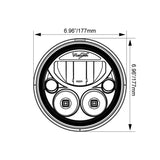2007-2017 Jeep JK VX LED Headlight Kit - Black Chrome | White Halo