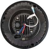 7" XMC Motorcycle LED Headlight Black Chrome | White Halo