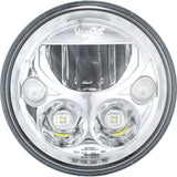 7" XMC Motorcycle LED Headlight Chrome | White Halo