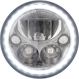 5.75" XMC Motorcycle LED Black Chrome | White Halo