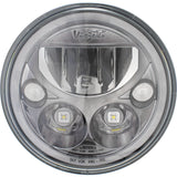 7" XMC Motorcycle LED Headlight Black Chrome | White Halo