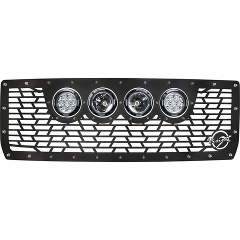 2014-2015 Chevy Silverado 1500 Cannon CG2 Grille with 4 CG2 4.5" Lights (2 Optic 2 Reflectors)