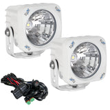 3.7" White Optimus Square 20º Beam LED Light Kit