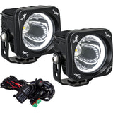 3" Optimus Square 15º Beam with White Halo LED Light Kit
