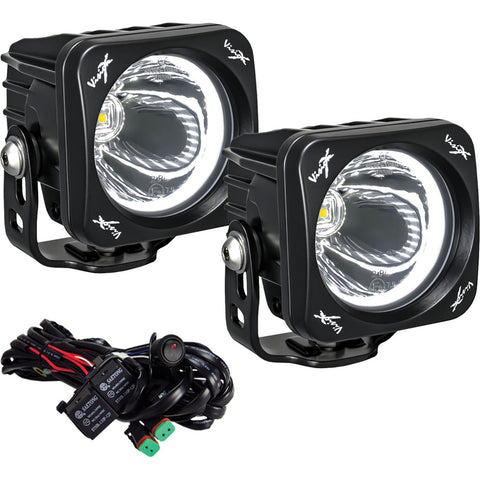 3" Optimus Square 15º Beam with White Halo LED Light Kit
