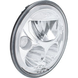 7 " XMC Motorcycle LED Headlight Chrome | Amber Halo