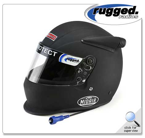 Pyrotect Midair Helmet - Flat Black Rugged Radio