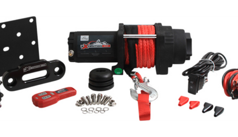 Winch - 4500 LB - Synthetic Rope - 4 Bolt